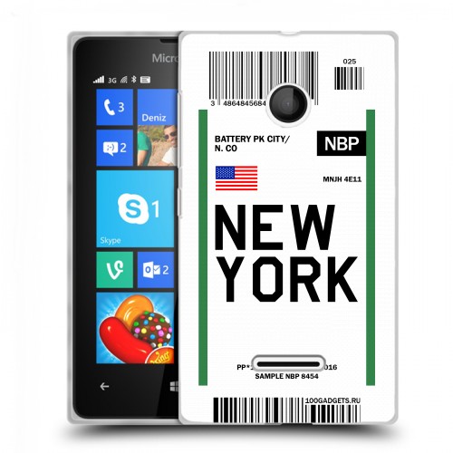 Дизайнерский пластиковый чехол для Microsoft Lumia 435 Авиабилеты