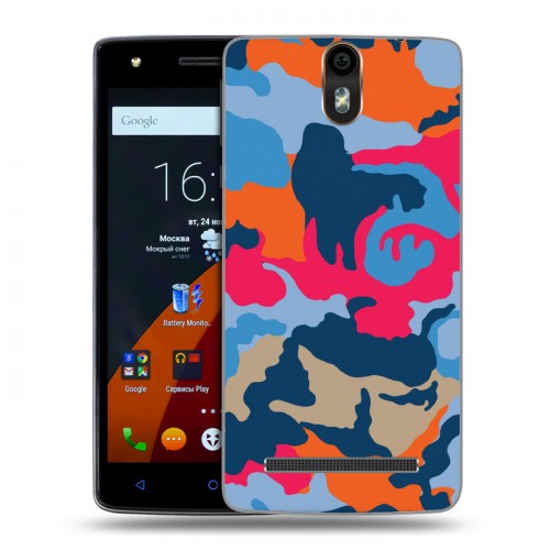 Дизайнерский силиконовый чехол для Wileyfox Storm Кислотный камуфляж