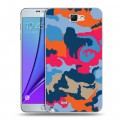 Дизайнерский пластиковый чехол для Samsung Galaxy Note 2 Кислотный камуфляж