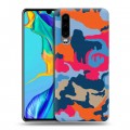 Дизайнерский пластиковый чехол для Huawei P30 Кислотный камуфляж