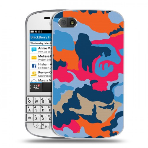 Дизайнерский пластиковый чехол для BlackBerry Q10 Кислотный камуфляж