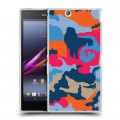 Дизайнерский пластиковый чехол для Sony Xperia Z Ultra  Кислотный камуфляж