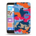 Дизайнерский пластиковый чехол для Nokia Lumia 1320 Кислотный камуфляж