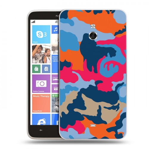 Дизайнерский пластиковый чехол для Nokia Lumia 1320 Кислотный камуфляж