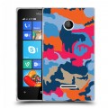 Дизайнерский пластиковый чехол для Microsoft Lumia 435 Кислотный камуфляж