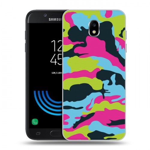 Дизайнерский пластиковый чехол для Samsung Galaxy J5 (2017) Кислотный камуфляж