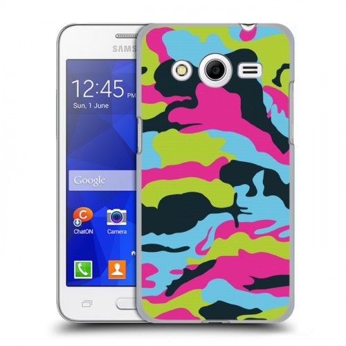 Дизайнерский пластиковый чехол для Samsung Galaxy Core 2 Кислотный камуфляж