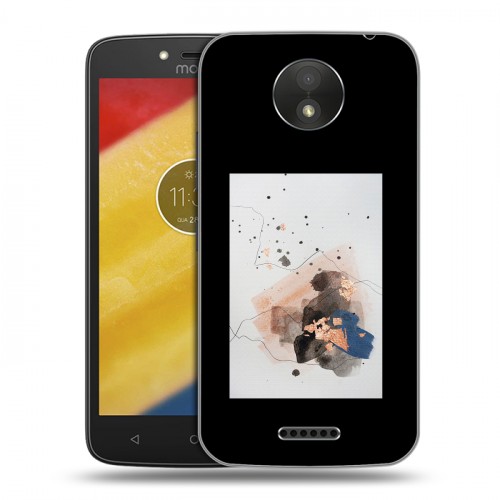 Дизайнерский пластиковый чехол для Motorola Moto C Plus Стильные абстракции