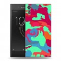 Дизайнерский пластиковый чехол для Sony Xperia XZs Кислотный камуфляж