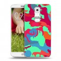 Дизайнерский пластиковый чехол для LG Optimus G2 mini Кислотный камуфляж