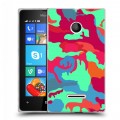 Дизайнерский пластиковый чехол для Microsoft Lumia 435 Кислотный камуфляж