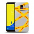 Полупрозрачный дизайнерский пластиковый чехол для Samsung Galaxy J6 DHL