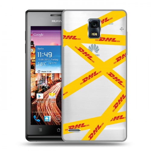 Полупрозрачный дизайнерский пластиковый чехол для Huawei Ascend P1 DHL