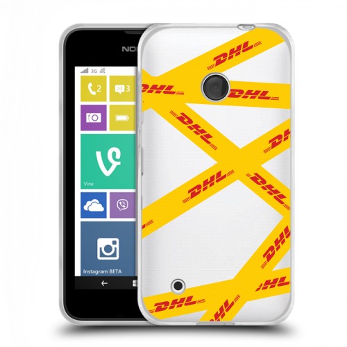 Полупрозрачный дизайнерский пластиковый чехол для Nokia Lumia 530 DHL