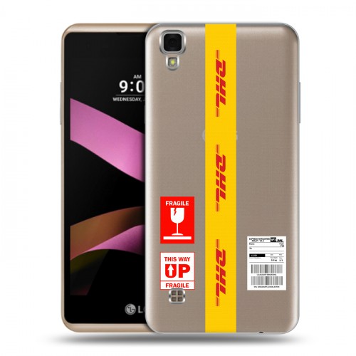 Полупрозрачный дизайнерский пластиковый чехол для LG X Style DHL