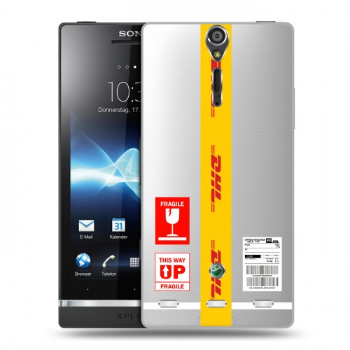 Полупрозрачный дизайнерский пластиковый чехол для Sony Xperia S DHL