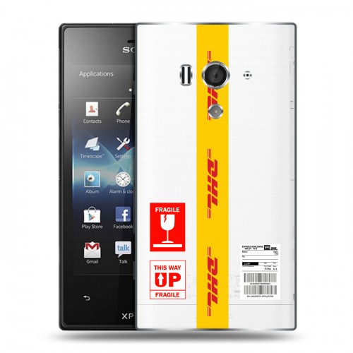 Полупрозрачный дизайнерский пластиковый чехол для Sony Xperia acro S DHL