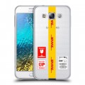 Полупрозрачный дизайнерский пластиковый чехол для Samsung Galaxy E5 DHL