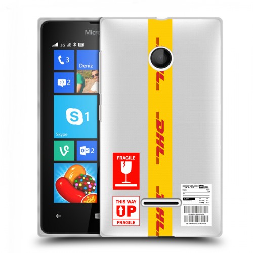 Полупрозрачный дизайнерский пластиковый чехол для Microsoft Lumia 435 DHL