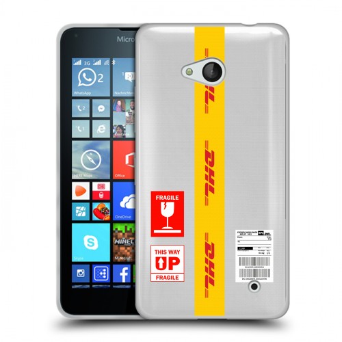 Полупрозрачный дизайнерский пластиковый чехол для Microsoft Lumia 640 DHL