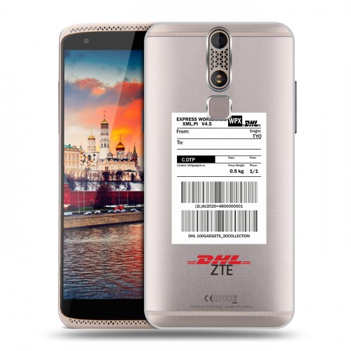 Полупрозрачный дизайнерский пластиковый чехол для ZTE Axon Mini DHL