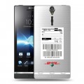 Полупрозрачный дизайнерский пластиковый чехол для Sony Xperia S DHL