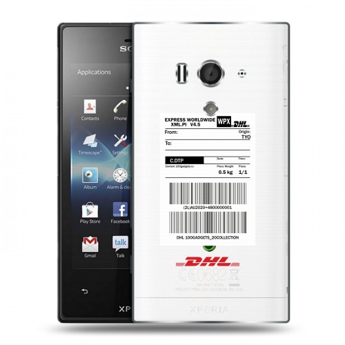 Полупрозрачный дизайнерский пластиковый чехол для Sony Xperia acro S DHL