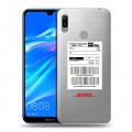 Полупрозрачный дизайнерский пластиковый чехол для Huawei Y6 (2019) DHL