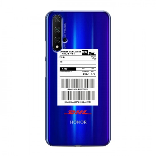 Полупрозрачный дизайнерский пластиковый чехол для Huawei Honor 20 DHL