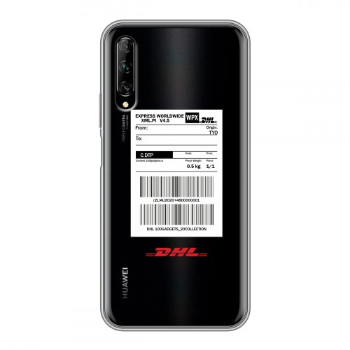 Полупрозрачный дизайнерский пластиковый чехол для Huawei Y9s DHL