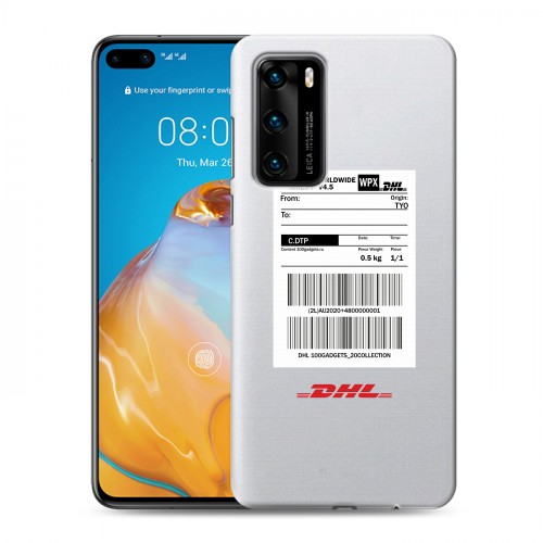 Полупрозрачный дизайнерский пластиковый чехол для Huawei P40 DHL