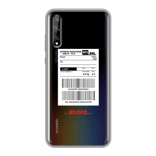 Полупрозрачный дизайнерский силиконовый чехол для Huawei Y8p DHL