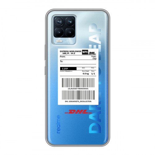 Полупрозрачный дизайнерский пластиковый чехол для Realme 8 DHL