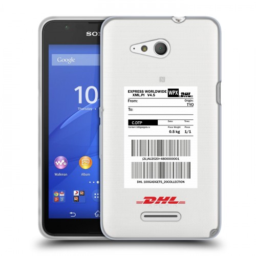 Полупрозрачный дизайнерский пластиковый чехол для Sony Xperia E4g DHL