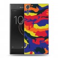 Дизайнерский пластиковый чехол для Sony Xperia XZs Кислотный камуфляж