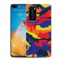 Дизайнерский пластиковый чехол для Huawei P40 Кислотный камуфляж