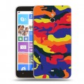 Дизайнерский пластиковый чехол для Nokia Lumia 1320 Кислотный камуфляж