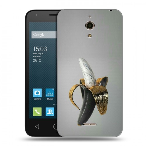 Дизайнерский силиконовый чехол для Alcatel One Touch Pixi 4 (6) Черное золото