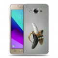 Дизайнерский силиконовый с усиленными углами чехол для Samsung Galaxy J2 Prime Черное золото