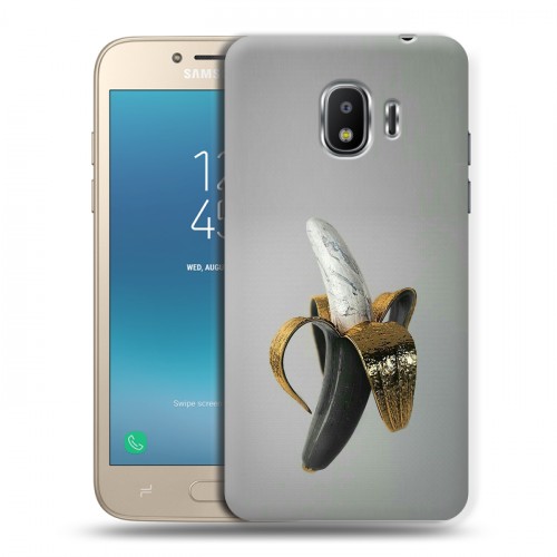 Дизайнерский пластиковый чехол для Samsung Galaxy J2 (2018) Черное золото