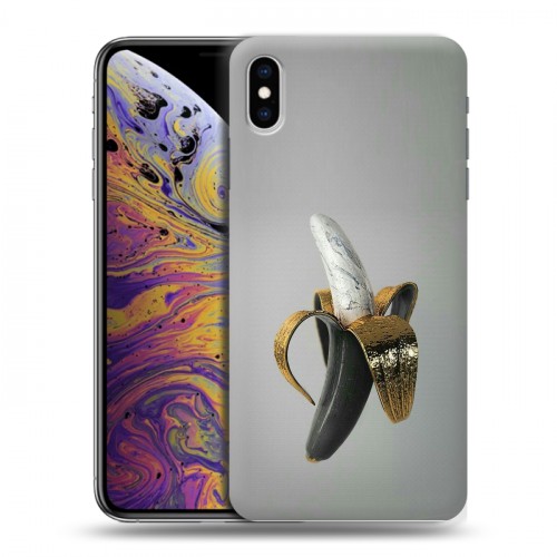 Дизайнерский силиконовый чехол для Iphone Xs Max Черное золото