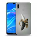 Дизайнерский пластиковый чехол для Huawei Y6 (2019) Черное золото