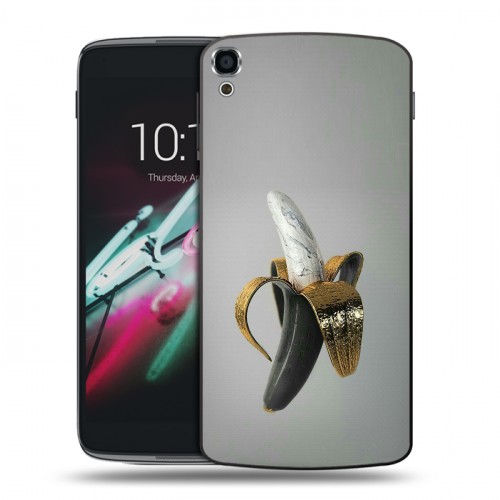 Дизайнерский пластиковый чехол для Alcatel One Touch Idol 3 (5.5) Черное золото