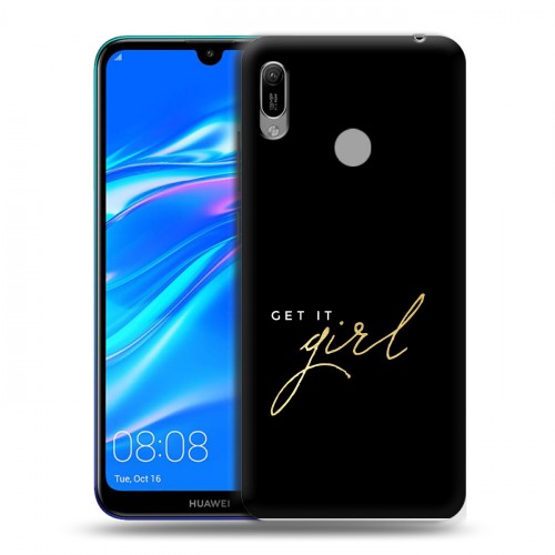 Дизайнерский пластиковый чехол для Huawei Y6 (2019) Черное золото