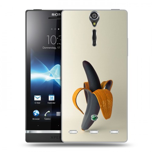 Дизайнерский пластиковый чехол для Sony Xperia S Черное золото