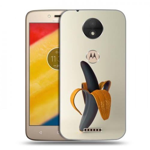 Дизайнерский пластиковый чехол для Motorola Moto C Черное золото