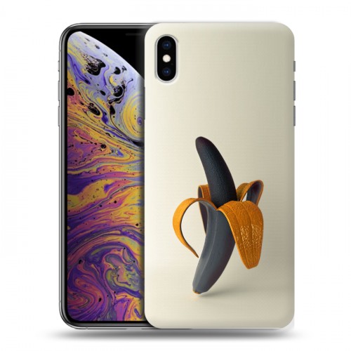 Дизайнерский силиконовый чехол для Iphone Xs Max Черное золото