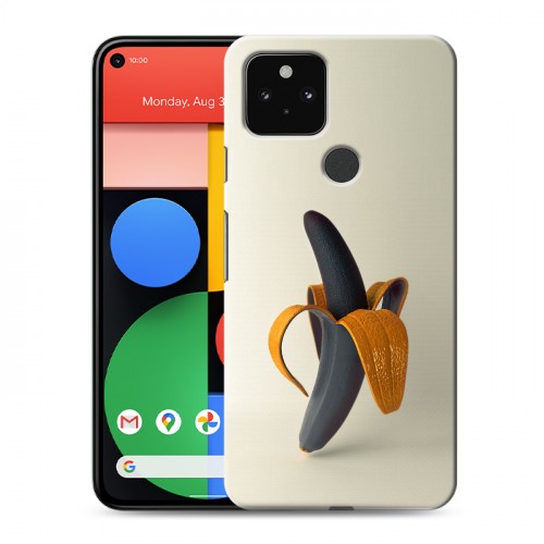 Дизайнерский пластиковый чехол для Google Pixel 5 Черное золото