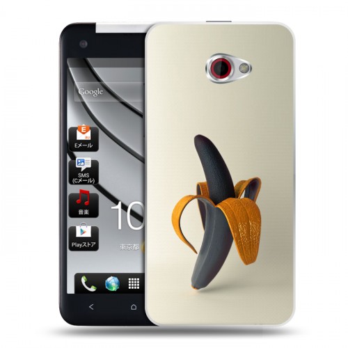 Дизайнерский пластиковый чехол для HTC Butterfly S Черное золото