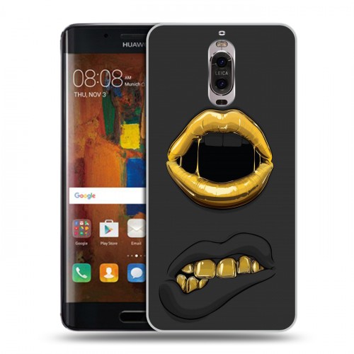 Дизайнерский пластиковый чехол для Huawei Mate 9 Pro Черное золото